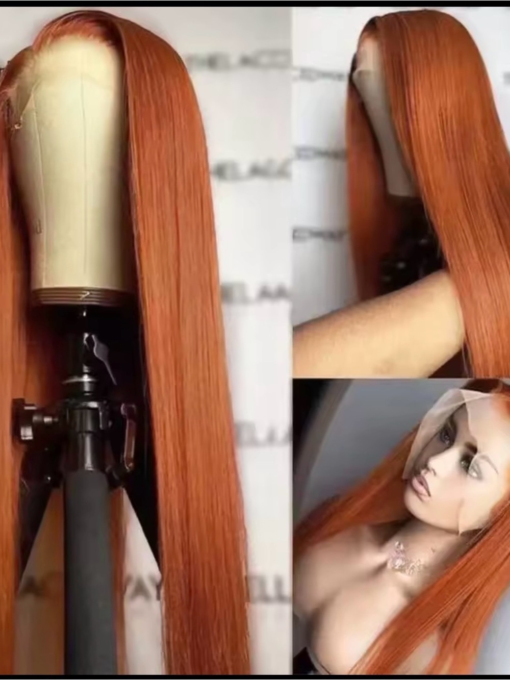 Copper Straight Lace Front Wig - Sleek Long Women’s Hair